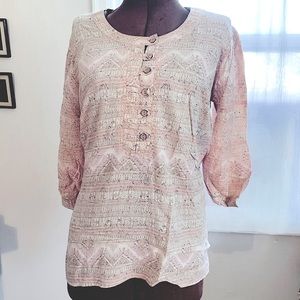 Gramicci 3/4 Sleeve Top - Tribal, Bohemian